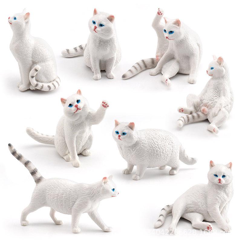Seashell Cat Figurine: Realistic Kitten Toy Model