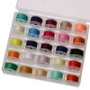Assorted Colors Prewound Bobbins Class 15 (SA156) TSewing hread 60WT 25 Colors Embroidery Thread Storage Plastic Box