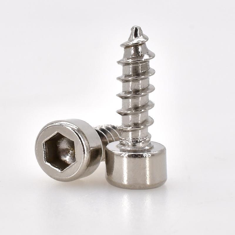 304 Pan Head Self-Tapping Coarse Thread Screw M1.7-M6 with Hex Socket