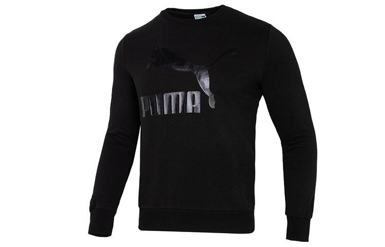 PUMA CLASSICS Sweatshirts Men s Black Crew Neck Moderate Regular 531367-01 L