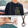 Richapex Double Ring Necklace with Eagle Long Leather Perfect Day Authentic Leather Ring and Unisex Long Eyeglass Holder Men's Design, Cord, Father's