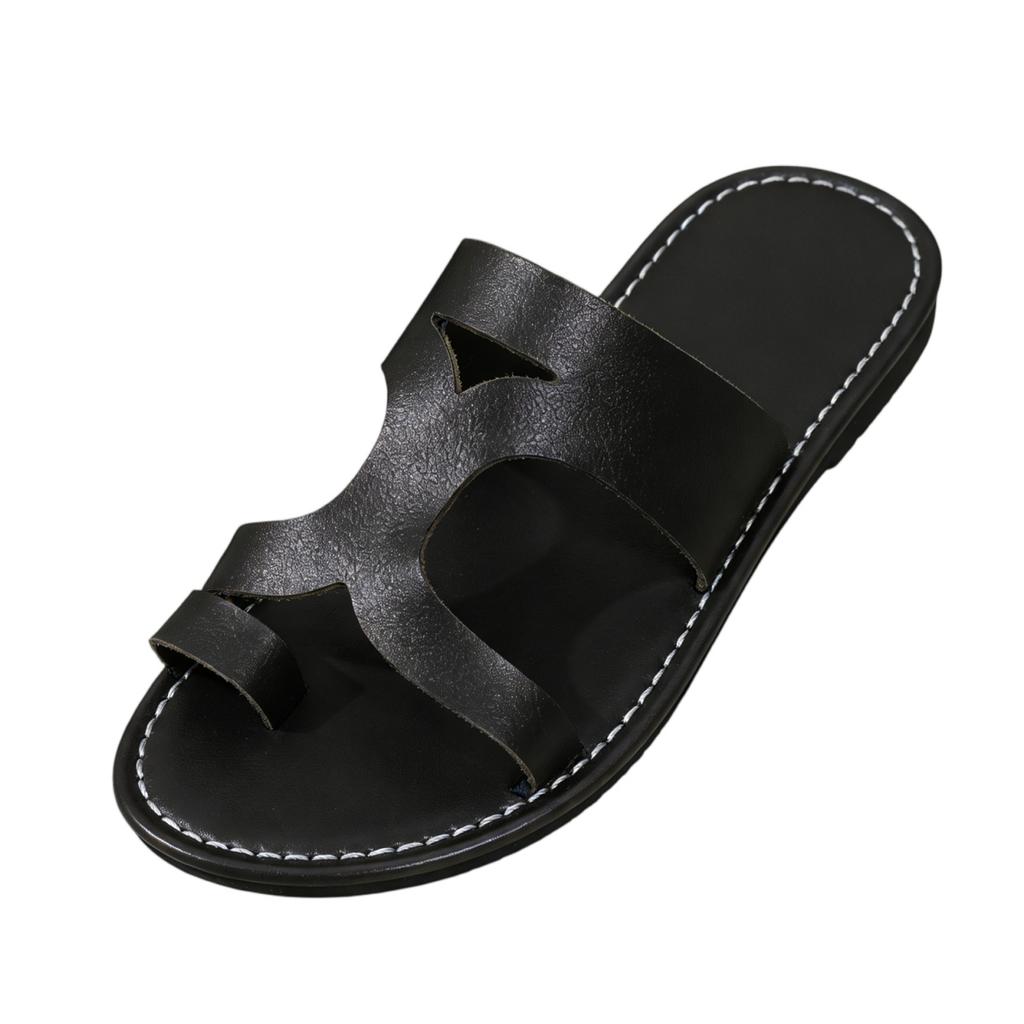 Zehensteg-Flatsandalen Farbe Übergröße Lässige Strandsandalen