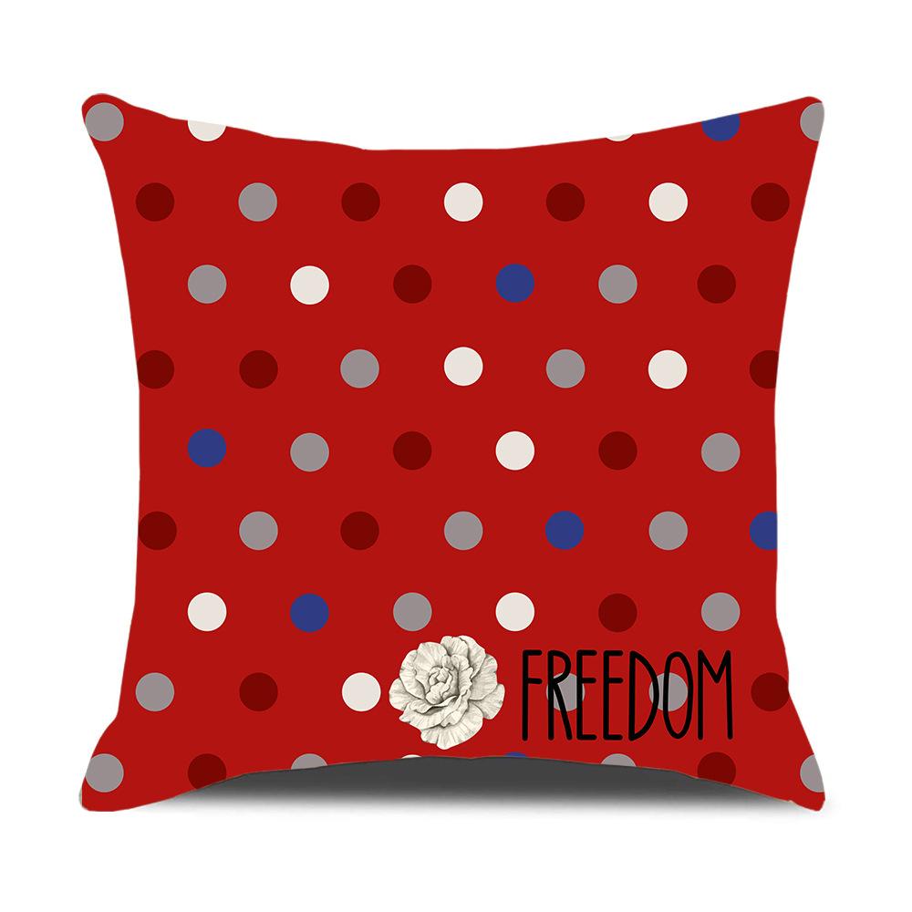 Dekorace na oslavu Dne nezávislosti Povlak na polštář Pruhovaný polštář Tečkovaný Venkovní povlak na polštář Událost Opěrka zad Tištěný povlak na polštář