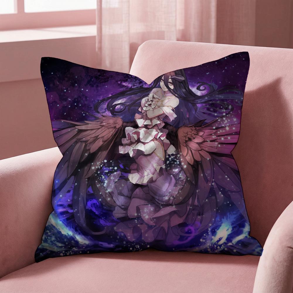 OVERLORD Albedo Anime Cushion Cover Multi-Scene Pillow Cover for Home & Car - Reversible, Soft & Durable for Daily Use