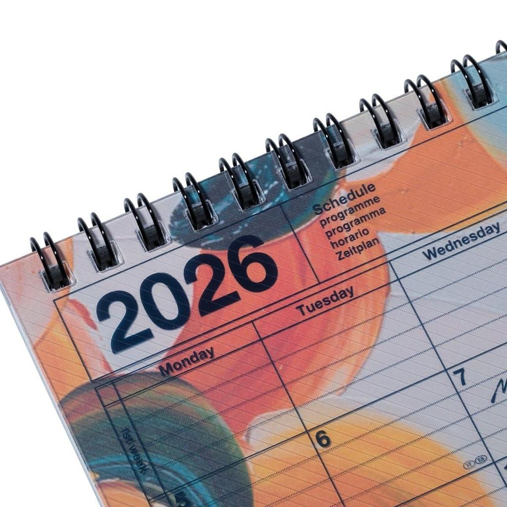 2026 Miesięczny B6 Od stycznia Notes Yoshiki Letni Planner, Blok, Wariant, 2026, Kalendarz, Mały, Okamura, Fala, Znaczniki, 26WDR-NB5-OBL