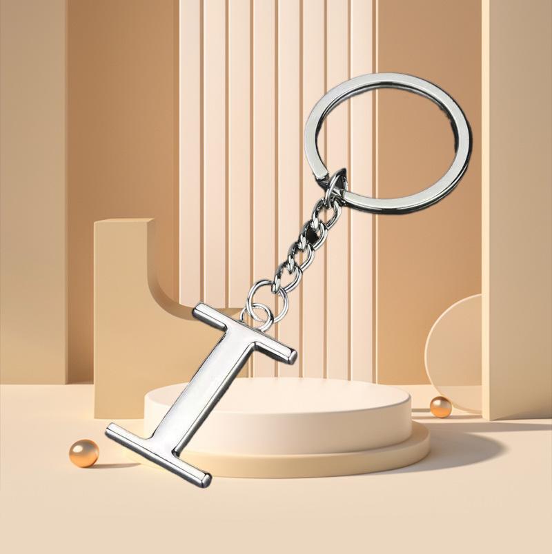 Elegant Zinc Alloy Letter Keychain - Unique Pendant Design for Women's Bags