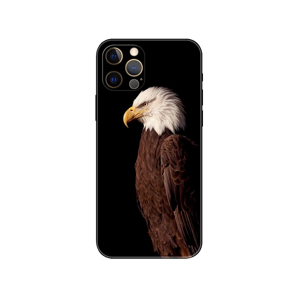 Black Tpu Case for Iphone 5 5s Se 2020 6 6s 7 8 Plus X 10 XR XS 11 12 13 Mini Pro MAX Back Cover Wolf Dog Cat Lion Tiger Animal