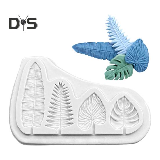 Food Grade Dessert Mold Heat Resistant Silicone 3D DIY Leaf Shaped Cake Dessert Mold Decoration Kitchen Supplies