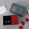 Window Opening Ring Box Eternal Flower Jewelry Gift Packaging Box  for Wife Mom Girlfriend