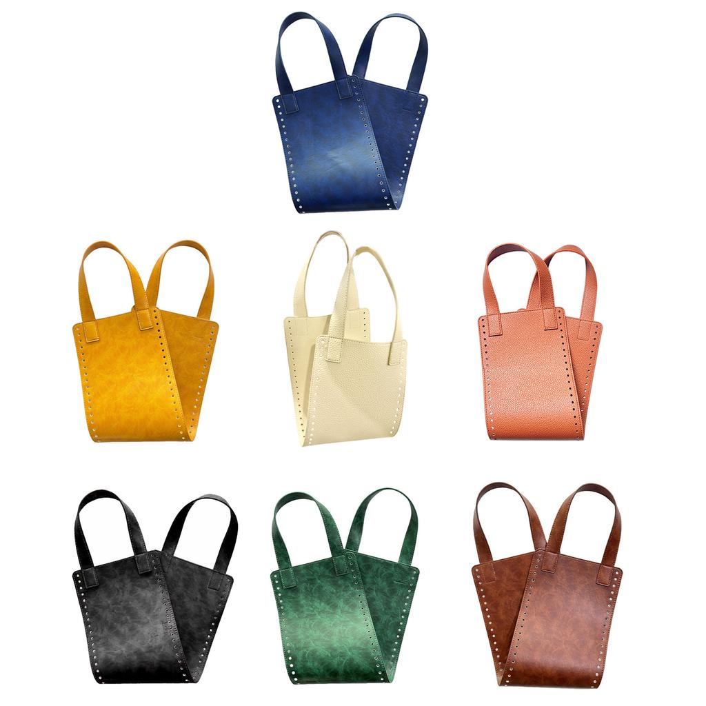 Instrument de tricotat pentru geantă de mână, geantă din piele PU, accesorii de croșetat, cadou artizanal pentru femei, piese pentru cusut și reparat