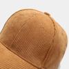 Hat Men's early autumn light board corduroy baseball cap Women's literary and retro solid color cap Couple curved brim hat