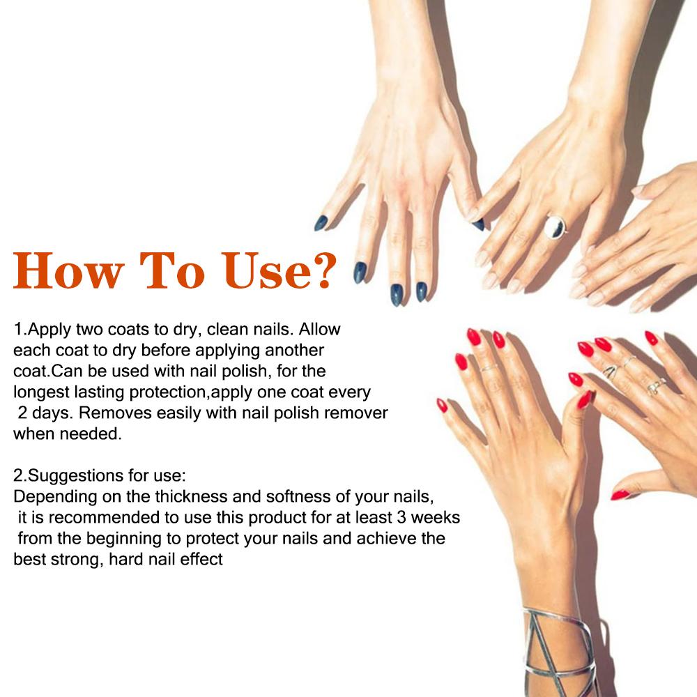 Tinovo Uno Negleforsterker og Herder Over Natten Vanlig Klar Neglelakk Naturlig Tørr Keratin Baseolje Manikyr Neglepleie