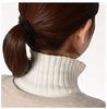 Neck Warmer in Japan with Organic livelively Ribriburi Detachable Collar Turtleneck Cotton Shoulder-attached (White) [Made 100% Cotton] 100%