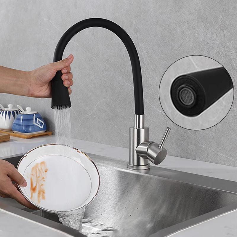 Bateria kuchenna Obrotowa o 360° Uniwersalna Bateria kuchenna 2 tryby strumienia Silikonowa bateria