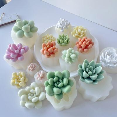 Matrițe de Silicon pentru Lumânări cu Flori Succulente de Plante 3D DIY Săpun Artizanal Gips Rășină Artizanat Fabricare Matriță de Copt Torturi cu Ciocolată