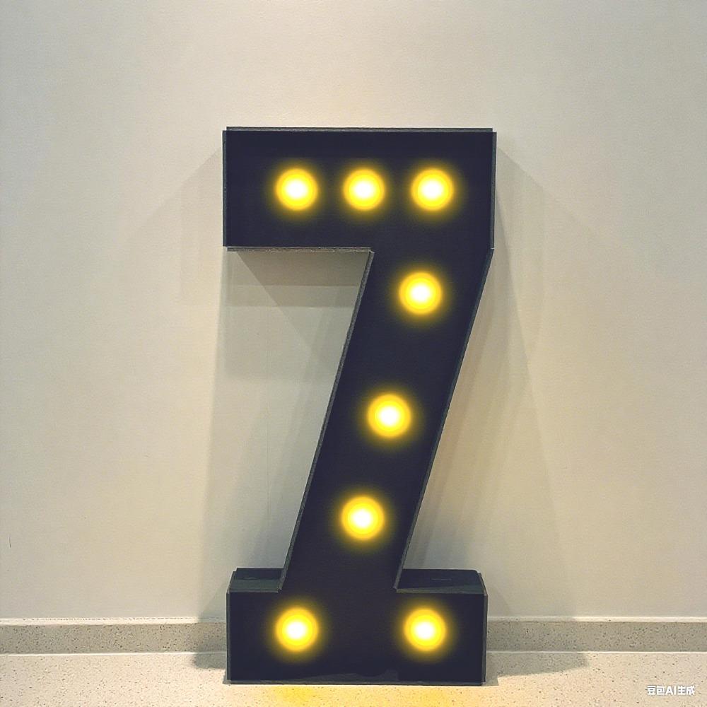 

1Pc 73cm Black KT Board Number Light Ballon Frame-Warm LED Light Birthday Backdrop Decoration For Parties,Anniversaries,Weddings&Graduation Number 7