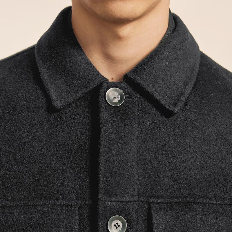 CROQUIS Men's H-Line Double-Faced Wool Overcoat