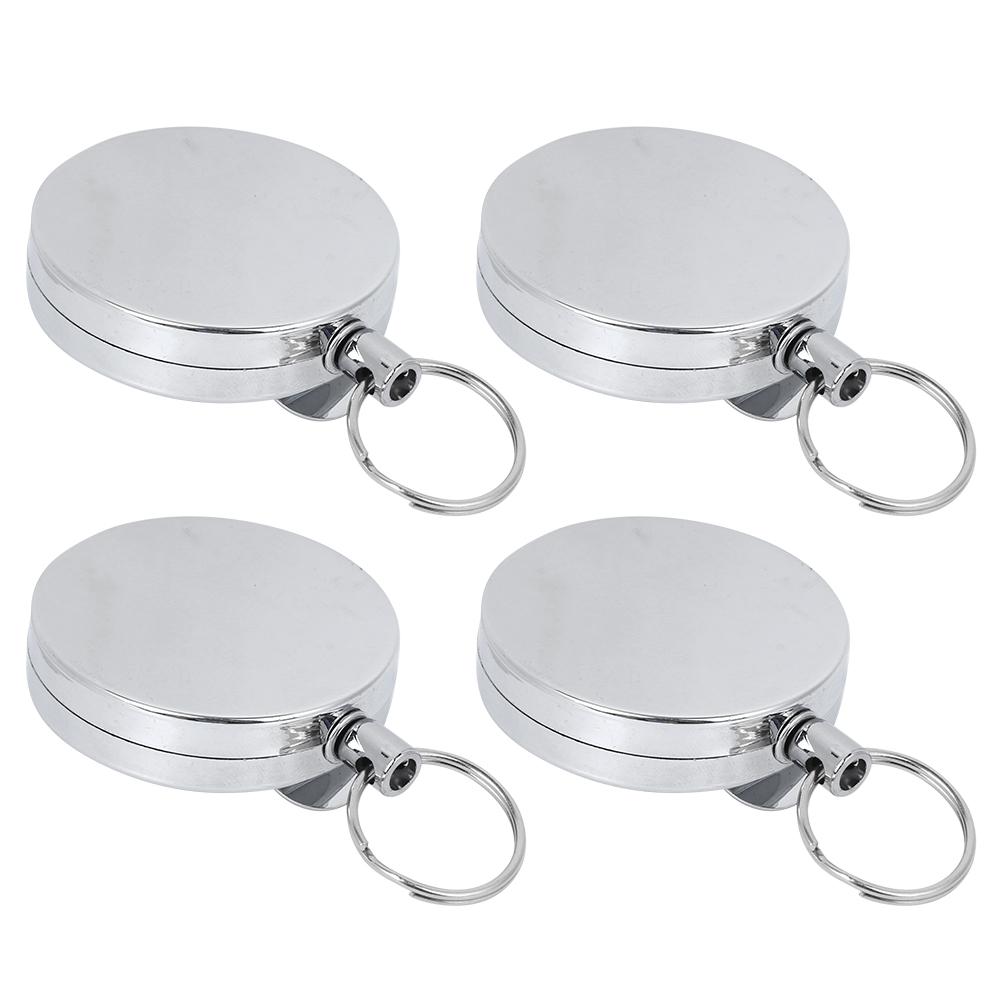 5CM Ganzmetall Einfacher Zugknopf Anti-Verlust Anti-Diebstahl Schlüsselanhänger Hoher Rückprall Einziehbar