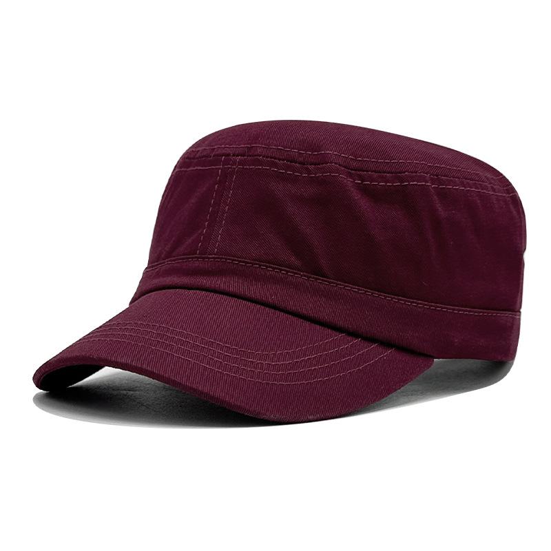 

Весенне-летняя шляпа с плоским верхом для мужчин и женщин, модная тонкая дышащая бейсболка, уличный персонализированный солнцезащитный козырек, военная шляпа, бейсболка M（56-58cm）