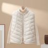 High-end literary temperament, light down jacket, vest, winter new small stand-up collar down jacket