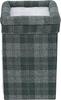 Fujiboeki Pet House/Pet Bed, 2-Room, 40cm Wide X 40cm Deep X 65cm High, Gray, Checkered Pattern, for Dogs and Cats, with Roof Bed, 53720, Small