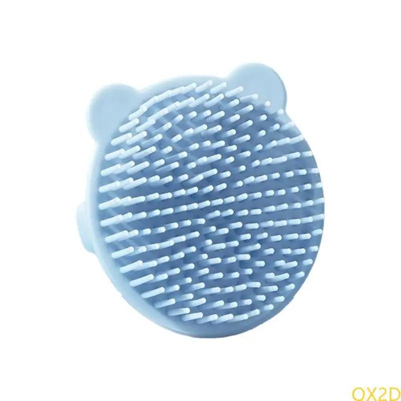 

Baby Bear Hair Washing Brush Children s Bath Scrubbing Magic Tool Home Baby Bath Bathing Newborn Hair Removal and Shampoo Brush синий