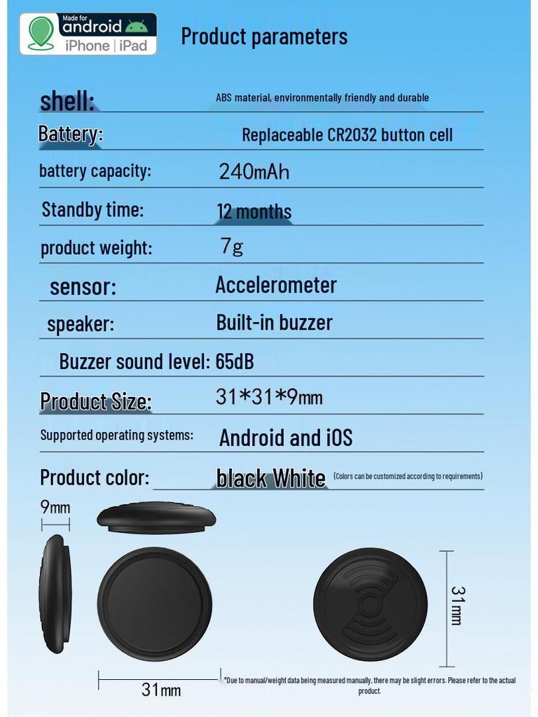 Global Locator GPS Tracker: Anti-Lost Device for Pets, Cars, and Elderly - Compatible with Android, HarmonyOS, and iOS