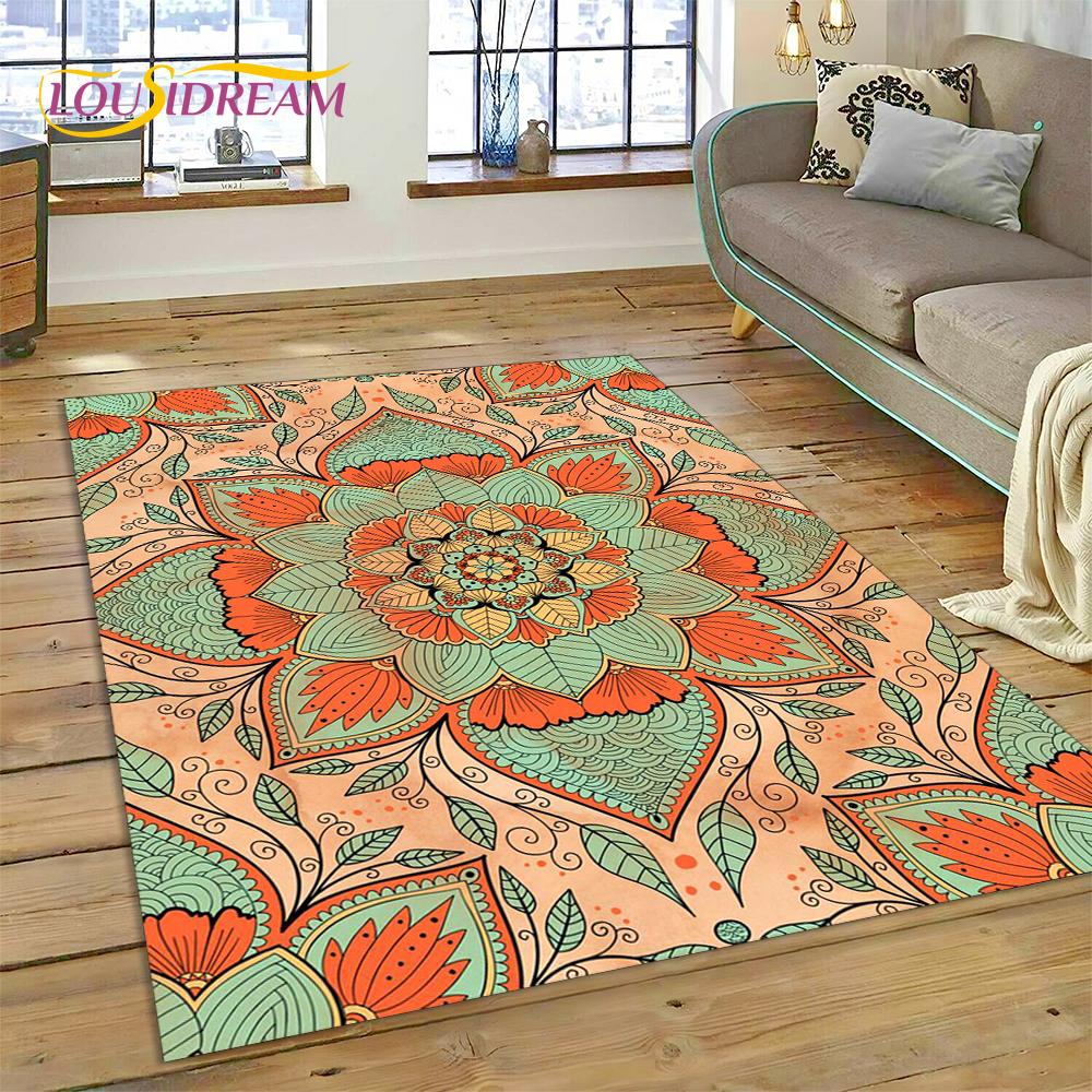 Bohemia Meditation Mandala  Flower Carpet Rug for Home Living Room Bedroom Sofa Doormat Deco Mat