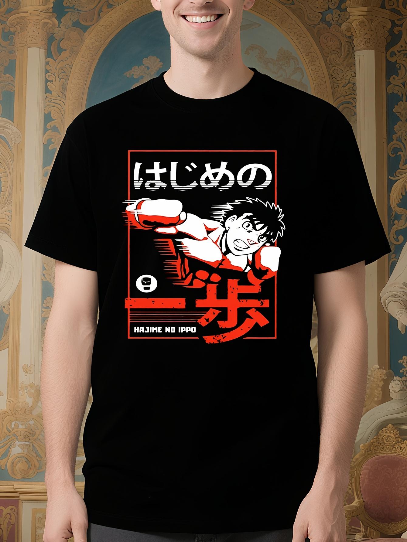 Plus Size Graphic Tshirt - Black with Red Japanese Action... S