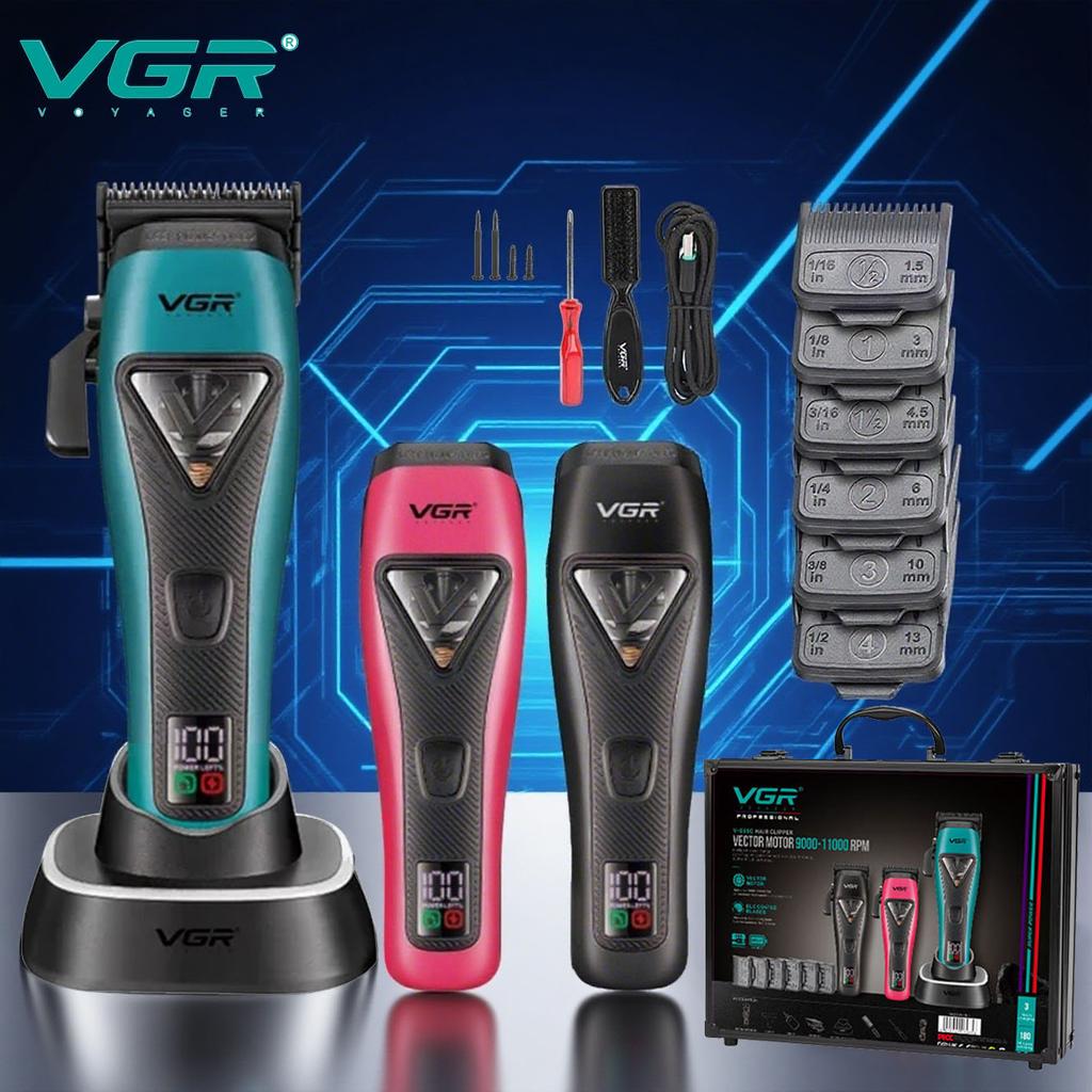 VGR Hair Trimmers Professional Haircut Machine 11000 RPM Clippers Vector Motor Brushless Hair Trimmers Adjustable Trimmer for Men Personal Care V-035C
