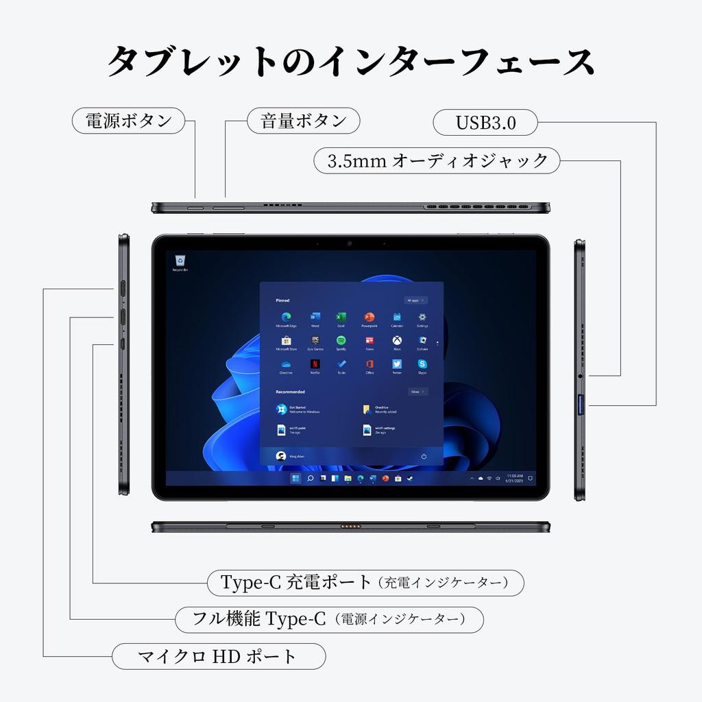 Tablet PC 8. generácie Core m3 12 GB pamäť 256 GB SSD nainštalovaný Office 2024 PC Windows 11 Pro 1280 x 800 IPS dotykový panel Webová kamera Tablet PC USB
