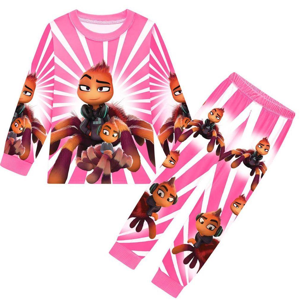Kids Boys Girls Anime Cartoon Bad Guys Printed Casual Long Sleeves T-Shirt Pants Trousers Clothes Set