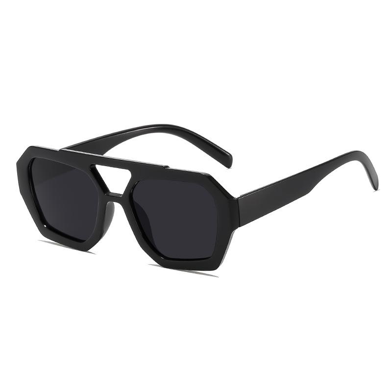 Double Beam Irregular Sunglasses Retro Personalized Sunglasses Trendy Sunglasses