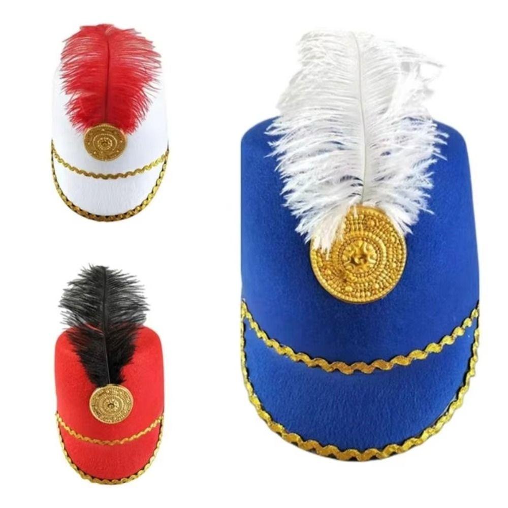 Dress Up Marching Band Hat Sun Protection Drum Major Hat Uniform Hat  Cosplay Carnival