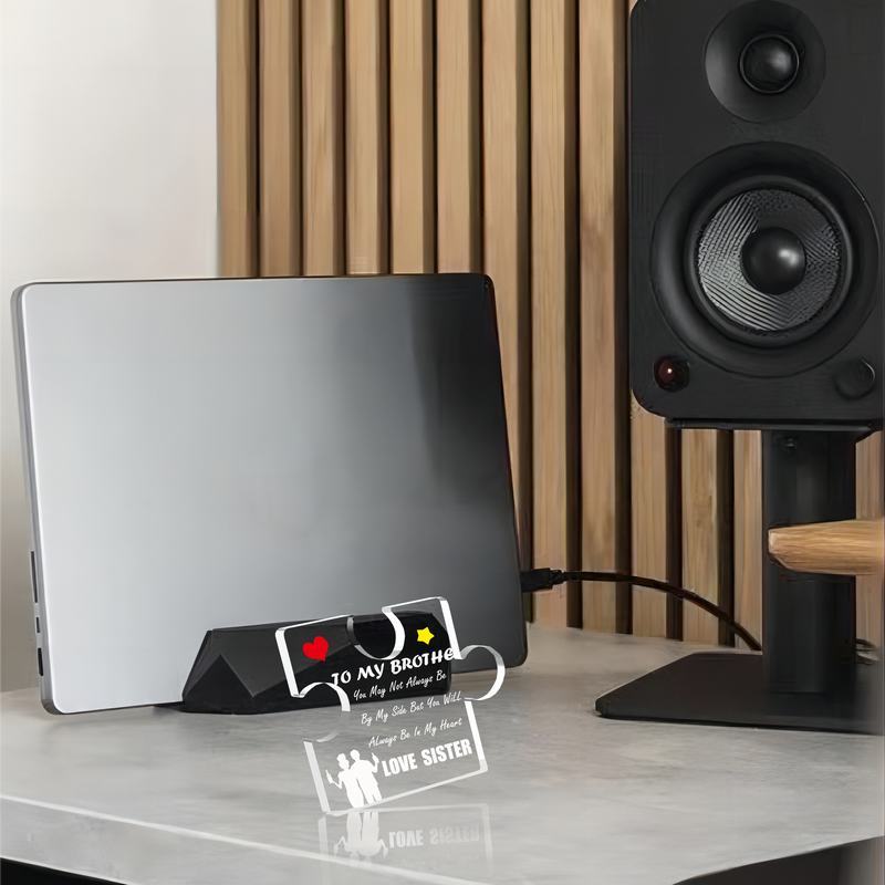 Unique Acrylic Brother Gift. Decorative centerpiece for Christmas or birthday from sister.