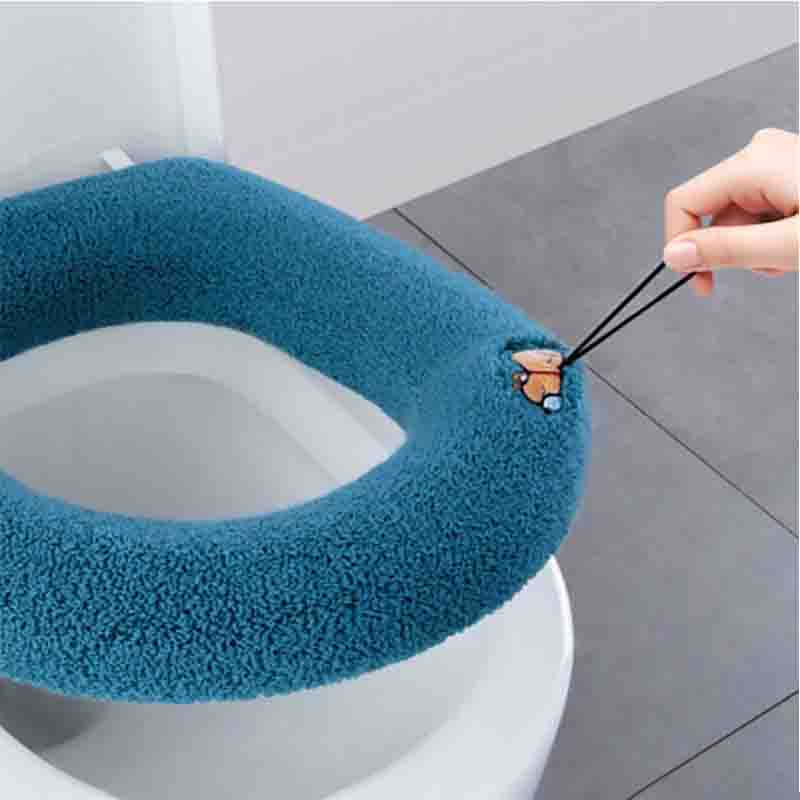 Haushalts-Toilettensitzkissen Vier Jahreszeiten Universal mit Griff Toilettenkissen Wintervergrößerung Toilettenkissen Verdickter Toilettenbezug