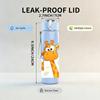 1PC Cute Giraffe Cartoon Print 750ml Color Plastic Sports Water Bottle Leakproof Flip Straw Lid Suitable for Sports Office Home Use