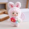 Fluffy Plush Vinyl Doll Keychain Cute Kawaii Animal Cosplay Design Pendant for Handbag Purse Key Accessory Girls Gift