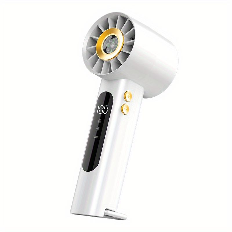 Outdoor Handheld High-speed Fan Charging Hurricane Mini USB Portable New Fan with Compass белый