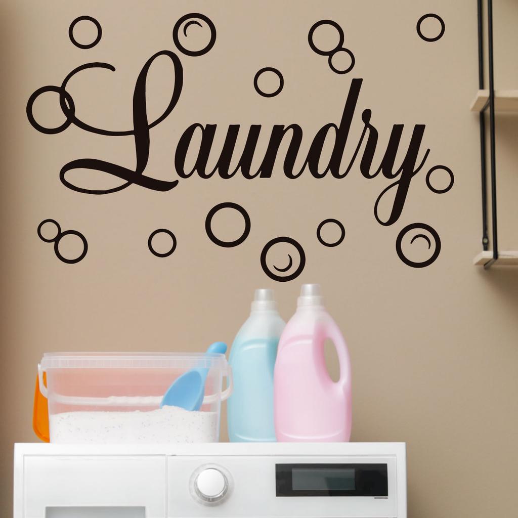 Yy582 Personalizuotas ir kūrybiškas angliškų raidžių burbulinis sienos lipdukas, dekoratyvinis sienos lipdukas skalbyklai, dėl didelio kiekio galima derėtis
