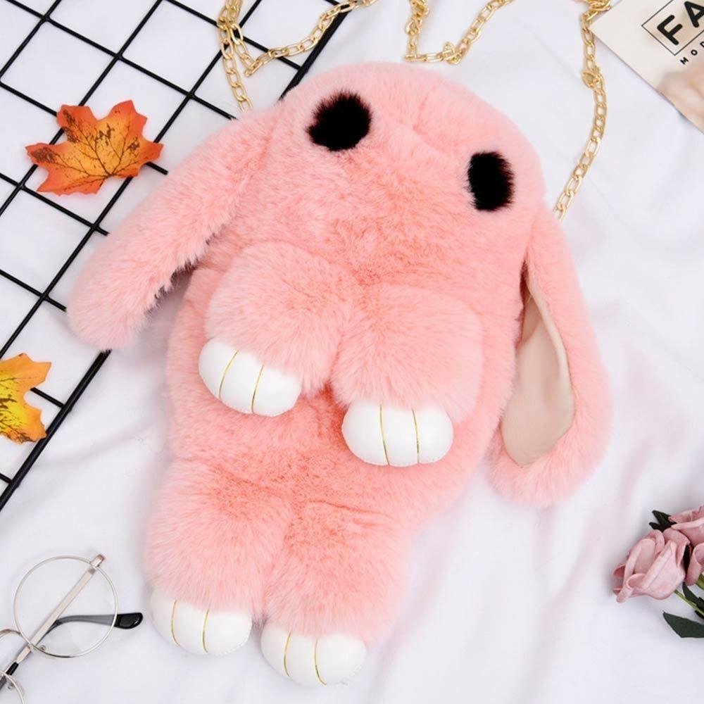 Dead Rabbit Bag Rabbit Bag Diagonal Cross Chain Rabbit Bag Imitation Otter Rabbit Bag Plush Bag One Shoulder Two Shoulder Bag
