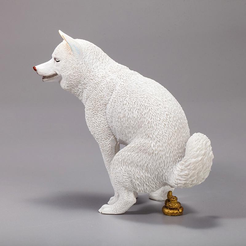 Creative Shiba Inu Car & Desk Ornaments - Cute Animal Models for Center Console Decoration