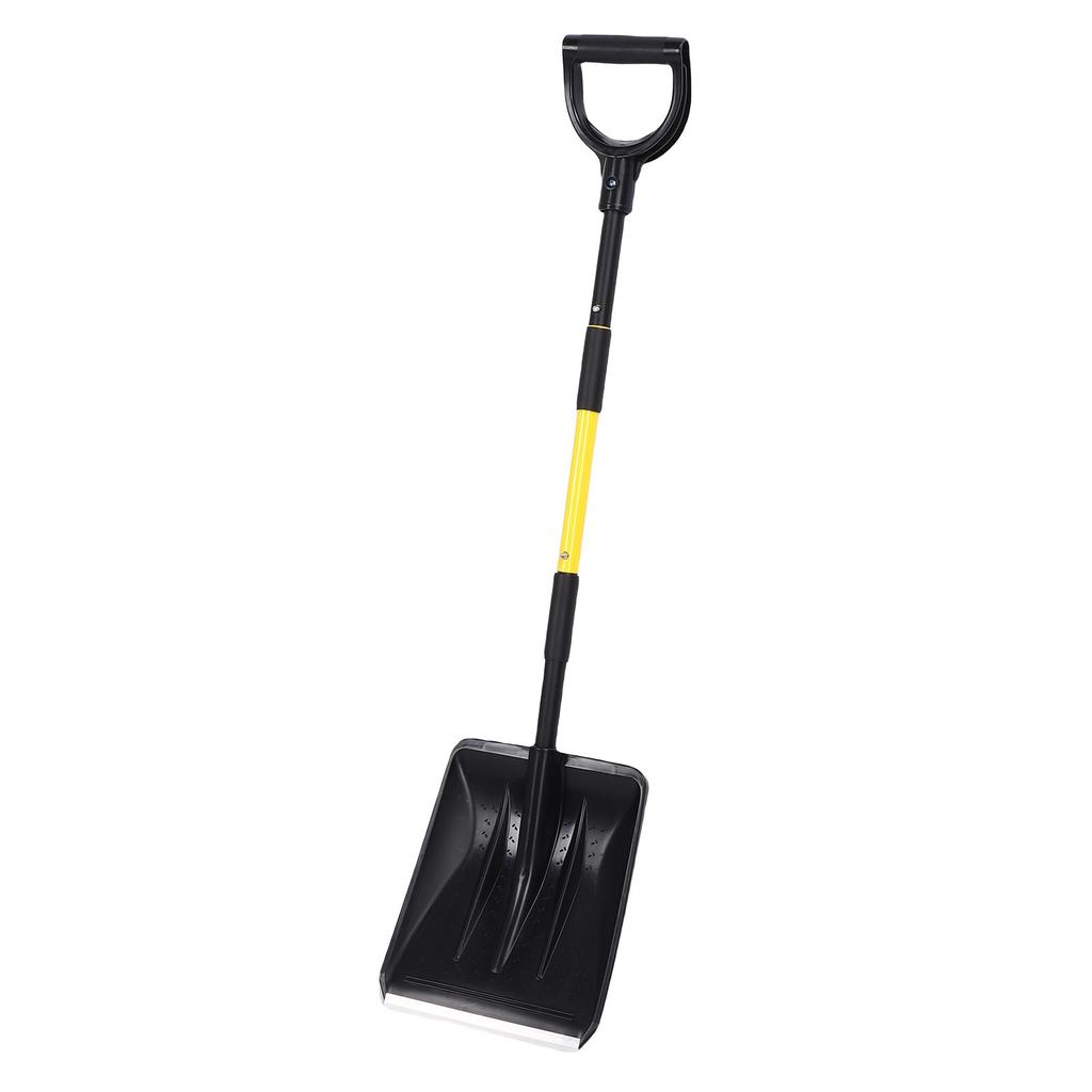 Snow Shovel Heavy Duty Snow Removal Winter Tool with D Grip Handle Aluminum Strip for Driveway Home Garage