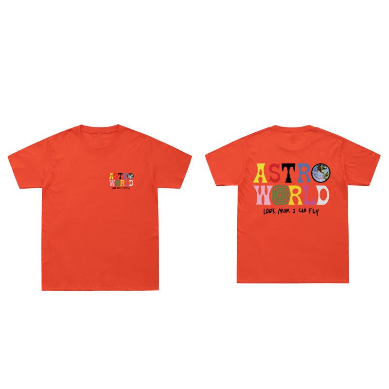 2023 Hip Hop T Shirt Unisex Women Hip Hop  ASTROWORLD Harajuku Cactus Jack T-Shirts LOOK MOM I CAN FLY Letter Print Tees Tops