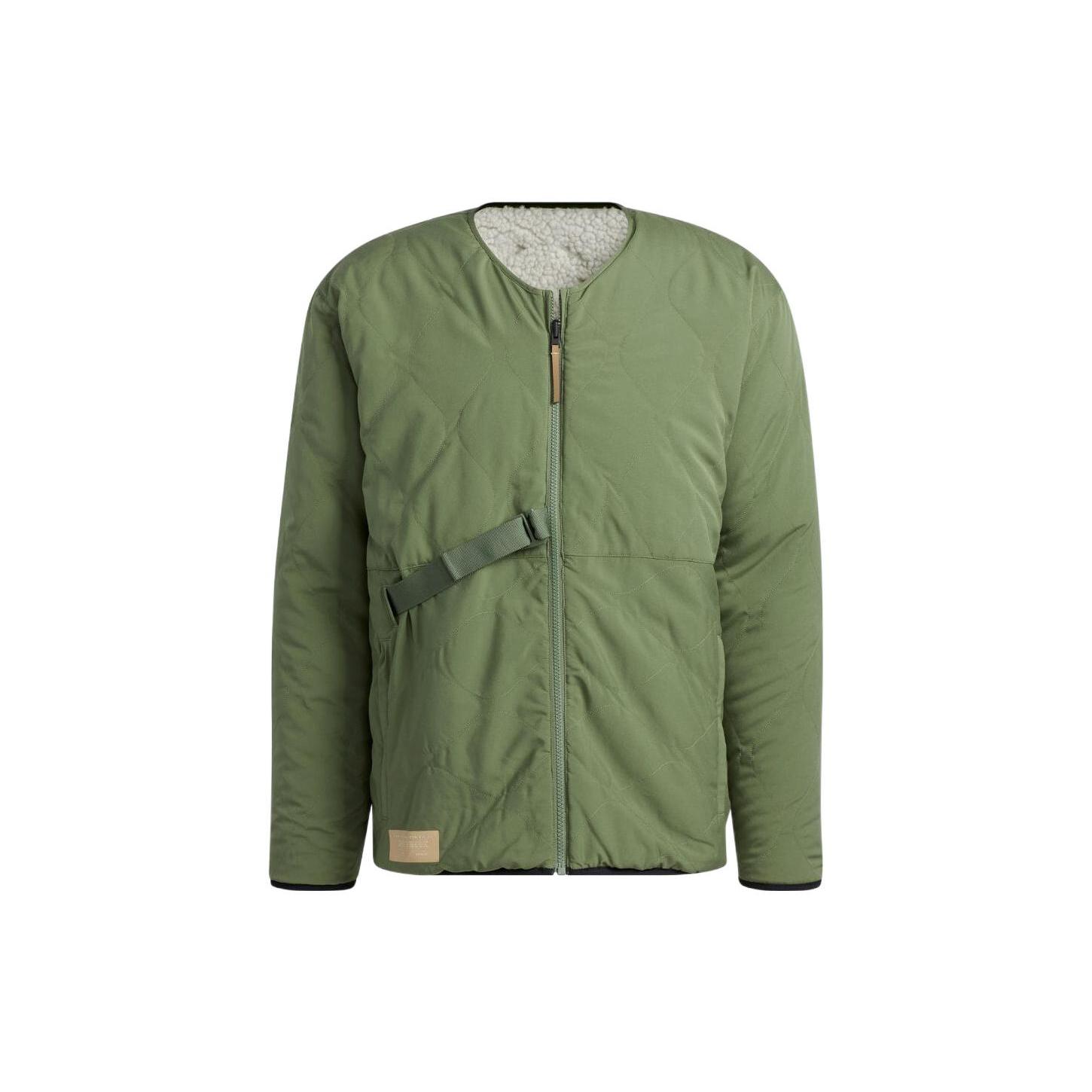 Adidas Jackets Men s Green Crew Neck Thickened Other HF9105- S