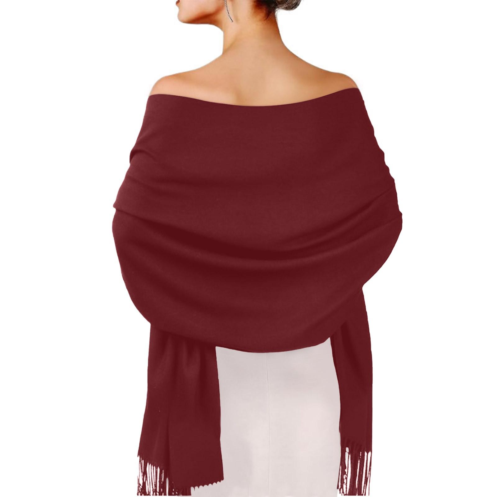 

Женская шаль из искусственного кашемира, вечернее платье, шаль One Size винный