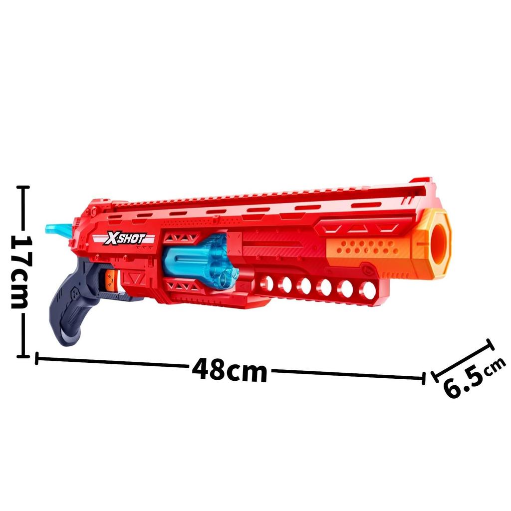 ZURU XSHOT Excel Caliber 16-Dart Blaster Toy, Sponge Darts, 36675, Authentic