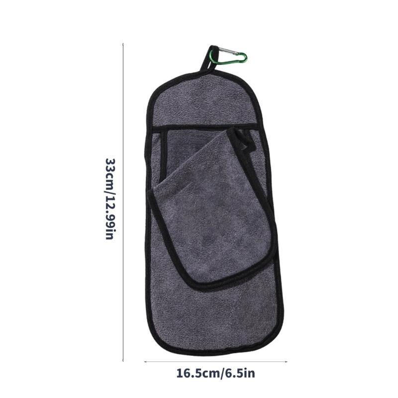 Quick Drying Durable Polyester Towel for Camping Fishing with Belt Clip Multipurpose Outdoor Use