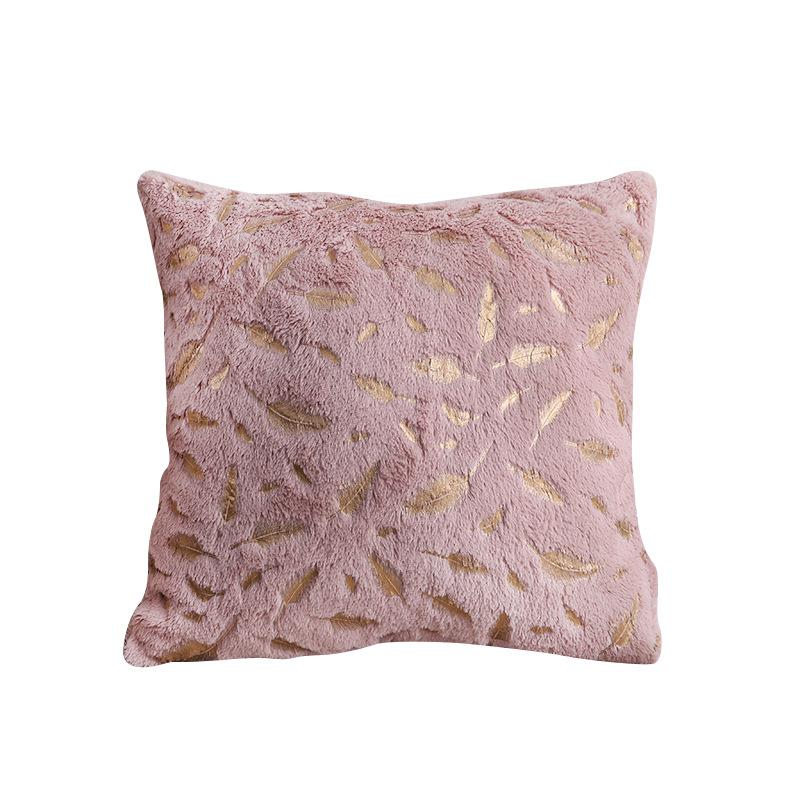 New Feather Hot Stamping Pillow, Plush Pillow Cover, Home Sofa Pillow, Office Cushion Cover