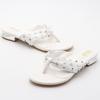 Fashion Metal Rivet Round Toe Comfortable Flip Flops Concise Open Toe Designer Flat Shoes Fashion Comfort Non-slip Vacation Beach Shoes